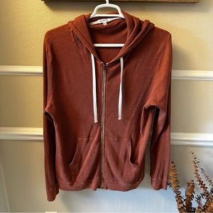 Gusting Waffle Zip Hoodie
